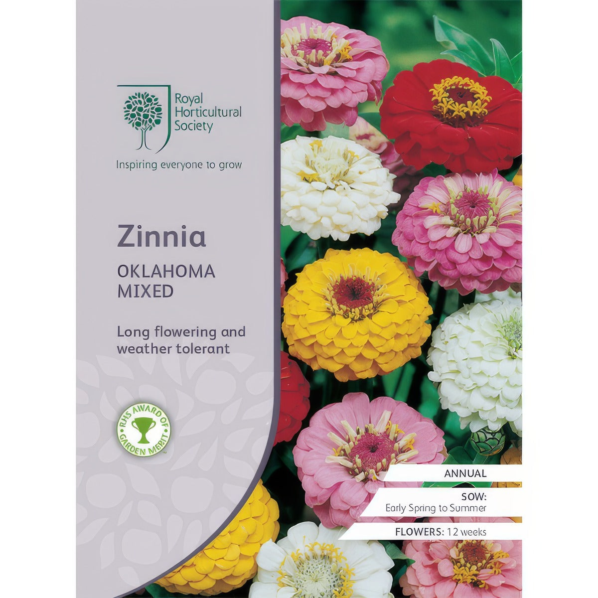 Rhs Zinnia Oklahoma Mix Seerhszok - Garden Express Australia