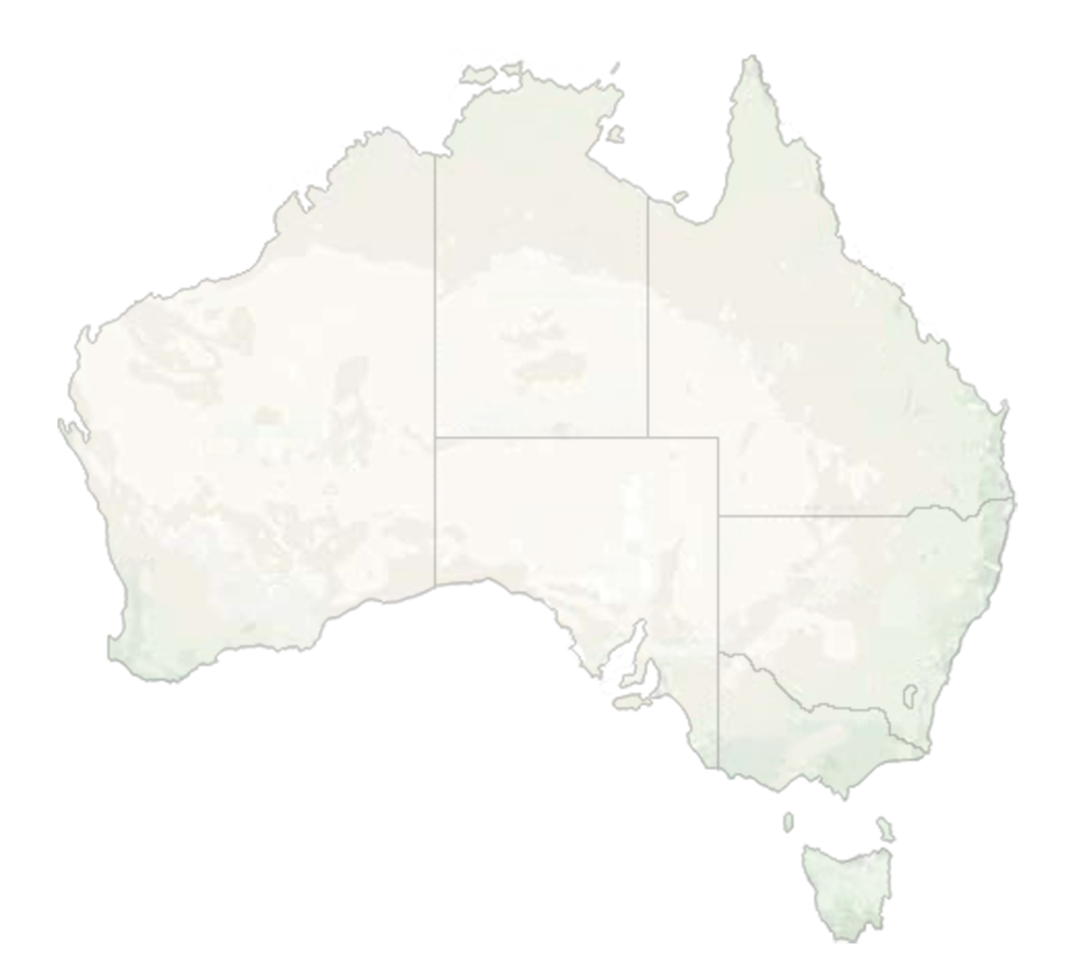 Map of Australia showing six climate zones