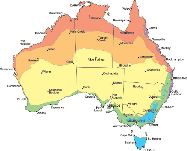 climate map of australia Australian Climate Guide Garden Express climate map of australia