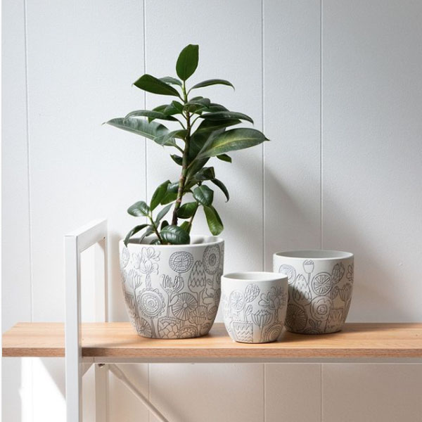 Planter Pot – Ellis Set Of 3 – Grey