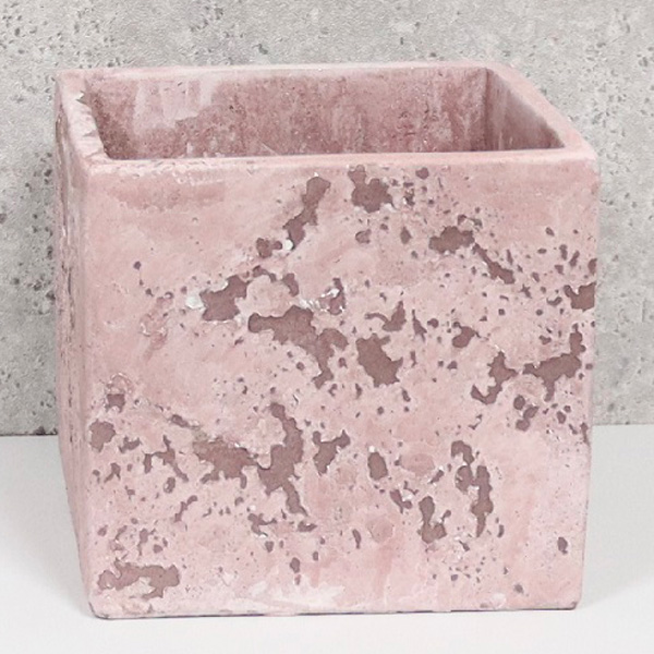 Planter Pot – Blush Square Cement