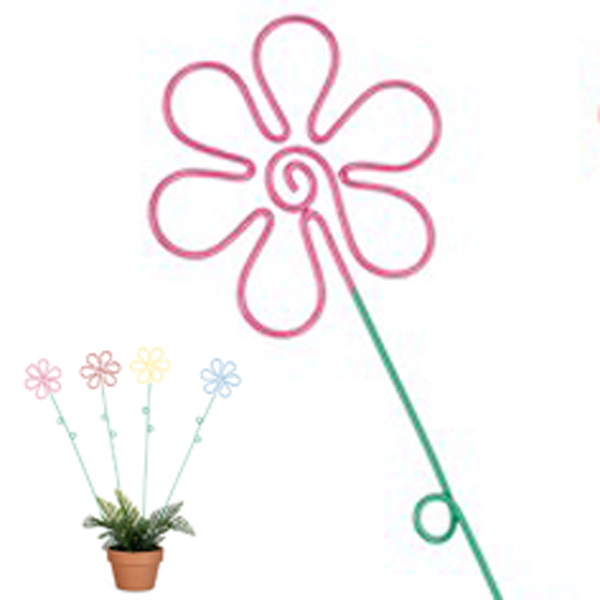 Flower Stick Coloured Wire – Pink