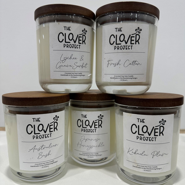 Clover Project Coconut Soy Wax Candle Lychee & Guava Sorbet